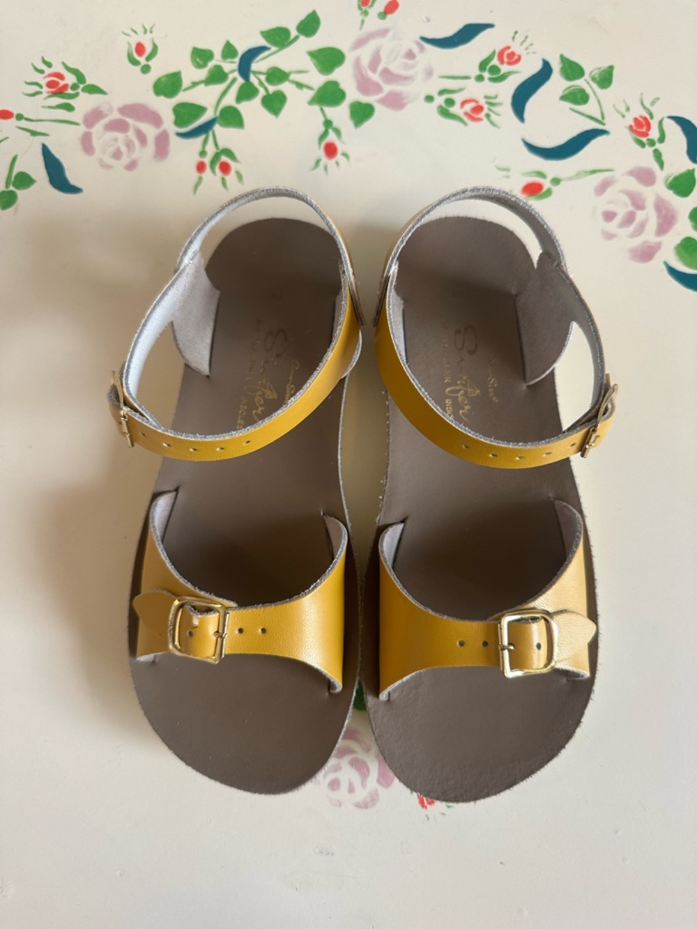 Salt Water Sun San Surfer Sandals in Mustard Yellow